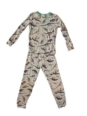 ESME boutique boys full length blue Dino Pajamas size 6 in great condition